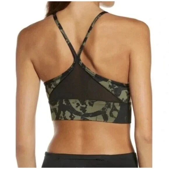Nike Dri-FIT Sports Bra Womens XL Green Black Indy Icon Clash Strappy DM0668-222 - Picture 3 of 8